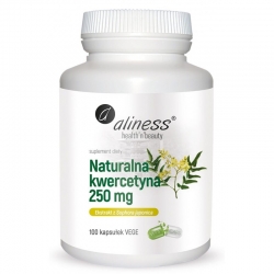 Kwercetyna naturalna 250 mg  100 kaps. firma Aliness